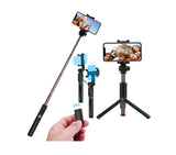 Bluetooth Selfie Stick Tripod Remote Control 360° Clamp