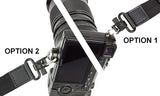4V Design Versis SL  | Professional Sling Rapid Strap in Black Carbon Leather for DSLR & Mirrorless Cameras