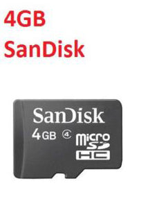 SanDisk 4 GB Class 4 MicroSDHC / CF Flash Memory card (Bluk pack)